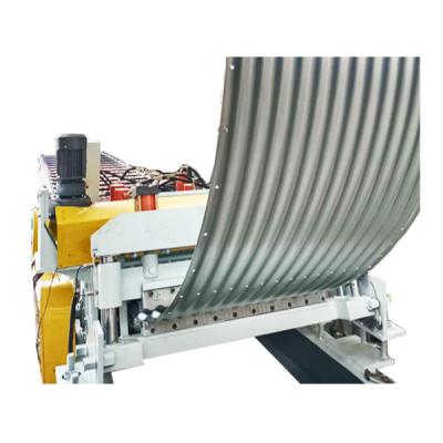 China 360-628mm Width Corrugated Metal Pipe Forming Machine for 50 kg Pipes Manufacturing for sale