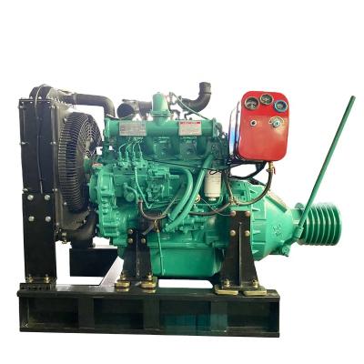 China Weifang machinery water-cooled diesel engine with stationary clutch engine R4105ZP with PTO and pulley for sale