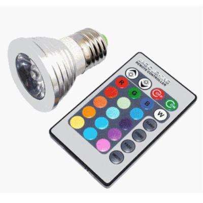 China Indoor decoration 16 color changing rgb led spot light remote controller rgb led bulb e27 gu10 for sale