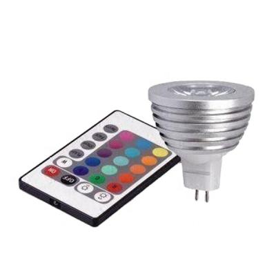 China Hot Selling Industrial E27 Led RGB Spot Light 3w Mr16 Remote Control Light Led Spotlight With CE Certification for sale