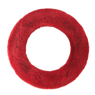 China Tiroflx Rex Rabbit Long Fur Car Fluffy Imitation Steering Wheel Cover / Ring Car Handle Cover Winter Steering Wheel Rubber Inner Bushing for sale