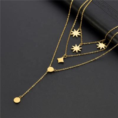 China Women's Jewelry Stainless Steel Cuba Chunky Snake Chain Necklace For Europe and America thin gold thin layer necklace jewelry double layer chain necklace for sale