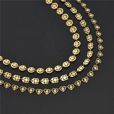 China Europe and America Heart Shape Accessories Dubai Jewelry 18K Cuban Chain Gold Plated Choker Necklace Hip Hop Collar Necklaces For Women for sale