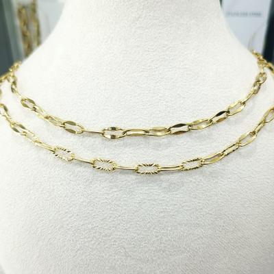 China Europe and America Dubai Jewelry Set Gold Plated Necklace Hip Hop Chain Cuban Link Chain Men for Custom OEM for sale