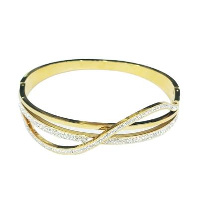 China Wholesale Cheap Stainless Steel Trendy Designer Jewelry Bangles Gold Plated Bracelets For Women Jewelry for sale