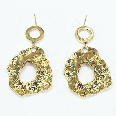 China FASHIONABLE high quality stainless steel earrings studs gold plated jewelry wholesale women stud earrings for sale