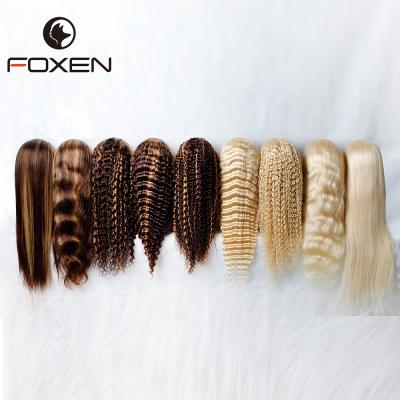 China Foxen 613 Hd Full Lace Wigs 613 Body Wave Virgin Human Hair Lace Front Wig Peruvian 360 Lace Frontal Wig 360 Lace Silky Straight Blonde Raw Closure for sale