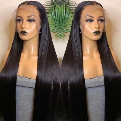 China Raw Indian Remy Hair Wholesale Hd 13x6 Silky Straight Wave Lace Front Wigs For Color Women Silky Straight Hair 13x6 Hd Thin Lace Frontal Wig for sale