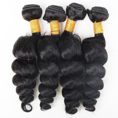 China LOOSE DEEP WAVE Hair Bundles Brazilian Hair Wave Bundles Loose With Closure Curly Hair Extension Bundles Human Weave for sale