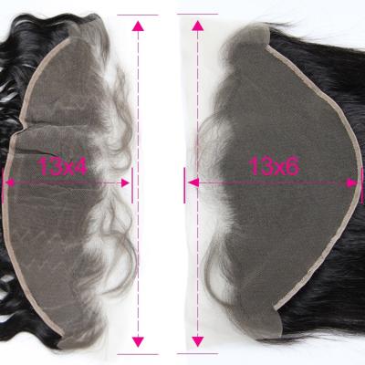 China Silky Straight Wave 13x4 13x6 360 HD Lace Frontal Headband Brazilian Virgin Hair Transparent Lace Closure 2x6 4x4 5x5 6x6 for sale