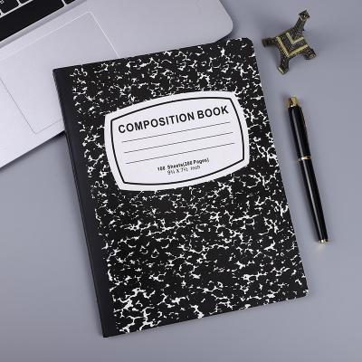 China Black and White A4 Exercise Notebook A5 Size School Magnetic Leather Custom Composition Book A4 Exercise Composition Notebook for sale