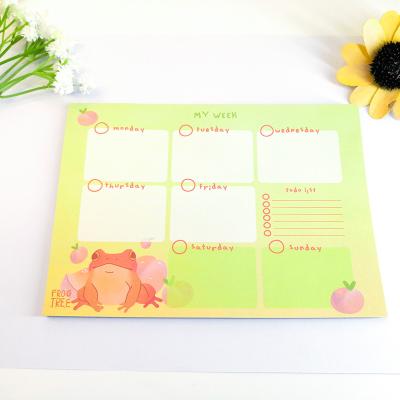 China Customize personalized kawaii a6 pocket plan diary sticky notepad personalized custom logo printed for sale