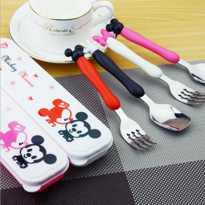 China Sustainable New Design Plastic Handle Stainless Steel Kids Spoon for sale