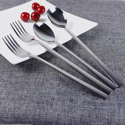 China Long Lasting Polish Mirror Stainless Steel Handle Spoon And Fork Set for sale