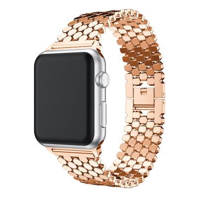 China Latest Water Resistant Models Metal Belt For iPhone 4 Watch Series 5 40mm 44mm Stainless Steel Smartwatch Strap For Apple Watch for sale