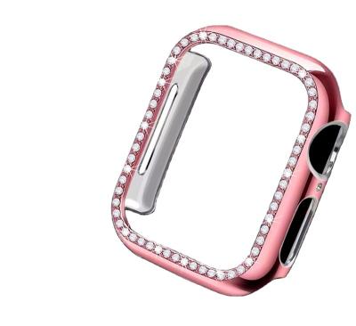 China PC+Rhinestone Low Price Luxury PC With Bling Diamond Plating Rose Gold Protective Watch Case For Iwatch 4 For Apple Watch Cover for sale