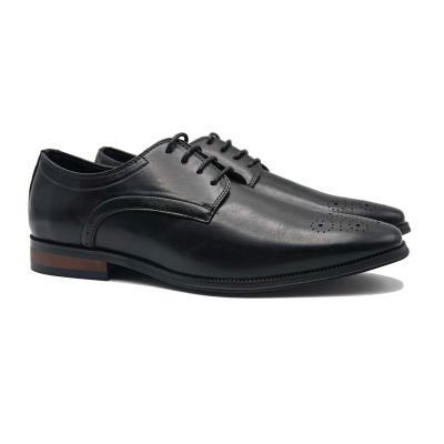 China Flat Durable Wearing Bargain Price Black Fashion Men's Casual Sports Formal Leather Stylish Shoes for sale