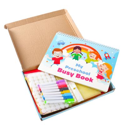 China paper & New Design Cardboard Education Cardboard Version Custom Book 12 Page Baby Busy Book For Children Educational Busy Book for sale