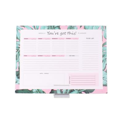 China Undated Custom Office Weekly Notepad Weekly Planner with 52 Sheets for 1 Year of Planning for sale