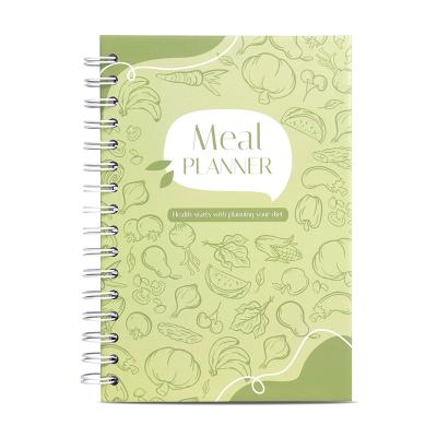 China Custom Printing Spiral Spiral Track and Plan Your Weekly Meal Planner Notebook for sale