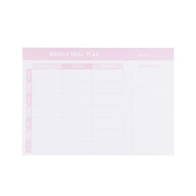 China Glue Meal Grocery List Menu and Meal Planner Custom Printing Weekly Notepad for sale