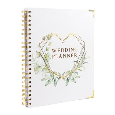 China Wedding Planner Undated Custom Spiral Notebook Spiral Hardcover Wedding Planner Wedding Organizer for sale