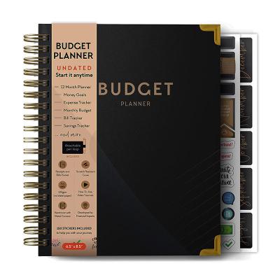 China Undated Financial Planner Spiral Envelope Diary Spiral Customized Monthly Money Budget Financial Planner with Stickers for sale