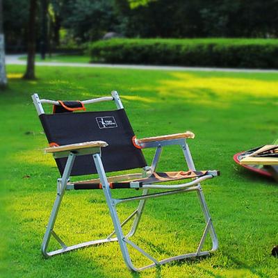 China Korean Modern Modern Folding Chair Hot Selling Outdoor Wooden Camping Arm Chair Beach Chair Canvas Portable Fishing Bench for sale