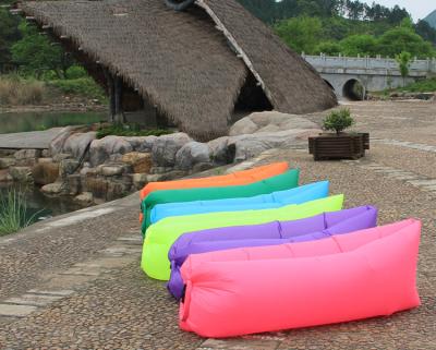 China Adjustable Outdoor Waterproof Manual Inflatable Nylon Lazy Couch Polyester Beach Fold(Size) Portable Air Sofa Sectional Sofa For Boy for sale