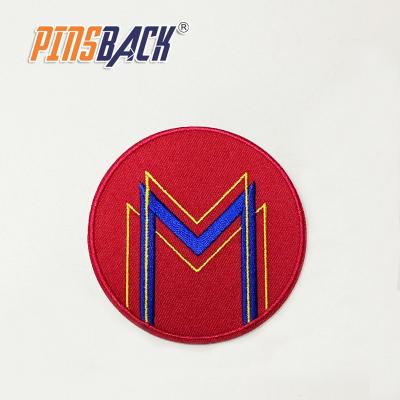 China high quality 3D embroidery patches letter badge set with custom iron on patch badge embroidered patch sew on back badge for sale