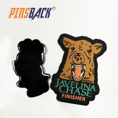 China Wholesaler 3D Badge Excellent PVC Soft Strong Plastic 3d Soft Rubber Patch Custom Pvc Iron On Patch Rubber Badge for sale