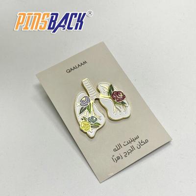 China Custom soft enamel pin manufacturer from Europe cut iron metal badge with rubber clutch and backing cards for enamel pins for sale