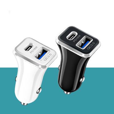 China Fast Charging Speed ​​Type 3.1A 2.4 A C2 Port PD 12W QC3.0 Fast Car Charger Customized Max 30w Travel USB Car Charger for sale