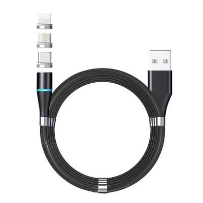 China MP3/MP4 Player Magnetic Absorption Nano Cable 3 in 1 Charging 3 One Fast Charging Data Cable Easy Carry and Store Telescopic Cable for sale