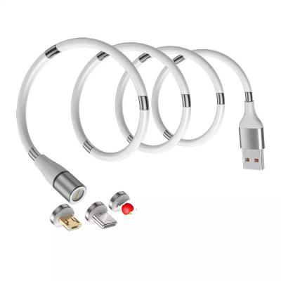 China MP3/MP4 Player New Strong 3 In 1 Type C Micro Magnetic Fast Charging Cable For iPhone 8Pin USB Cable Self-winding Fast Charging 3A Cable for sale