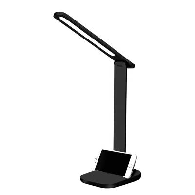 China New Arrival Modern Eye-Caring LED Light Desk Lamp for Office Home Bedroom Hotels with Mobile Phone Holder for sale