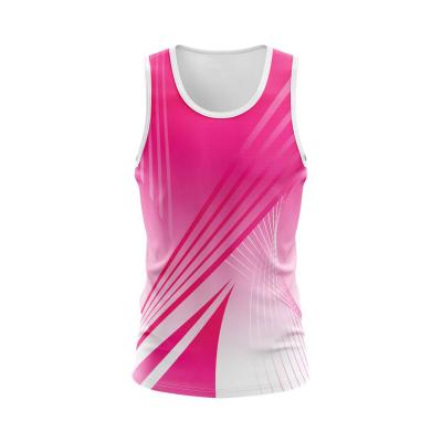 China QUICK DRY Custom Ladies Sublimated Tank Top 2021 Polyester Fit Sublimation Sleeveless Singlet for sale