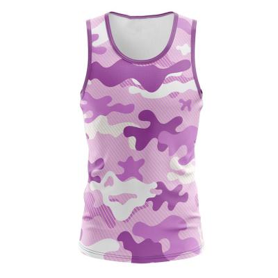 China QUICK DRY 92 Polyester 8 Spandex Camouflage Pattern Training Unisex Tank Tops for sale