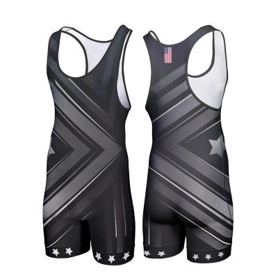 China Custom design spandex sublimation printing wrestling singlets for men custom size for sale