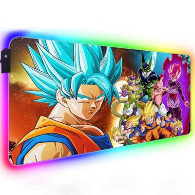 China Large Computer Keyboard LED Mouse Mat Custom Anime RGB Anti-Slip Anti-Slip Gaming Mouse Pad for sale