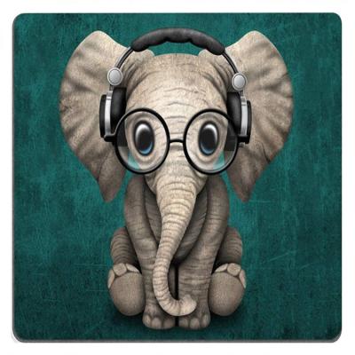 China Anti-Slip Customize Cute Elephant Washable Anti-Slip Small Rubber Mouse Pad Mousepad For Office for sale