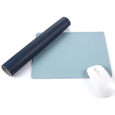 China PU Leather Non-toxic Hot Mat Simple Solid Color Non-Slip Computer Desk Selling Office Small Mouse Pad for sale