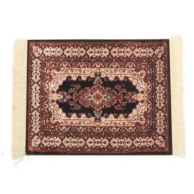 China 230 x 180mm Oriental Persian Style Woven Mouse Pad Cover Eco-friendly Mat Carpet Mouse Mat Rubber Mousepad For Computer Tablet Laptop for sale