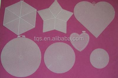 China Plastic sheets and shapes /hearts, star, round, hexagon cross stitch canvas material from Europe DIY for sale