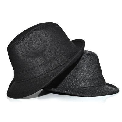 China Fashion Logo Customized High Quality Men's Cheap Jazz Hat British Retro Hot Sale Fedora Hat for sale