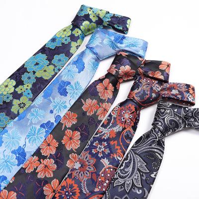 China Manufacturer Wholesale Mens Polyester Silk Jacquard Flower Ties Business Fashionable And Professional Wear Assortment for sale