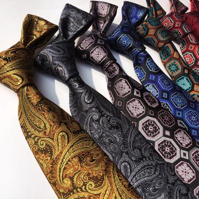 China Factory Supply Fashionable Men's Leisure Fashion Ties Polyester Silk Yarn Professional Weaving Striped Ties for sale