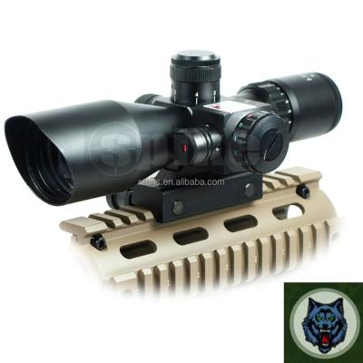 China Double illuminated Riflescope with red laser 2.5-10x40E/R for sale