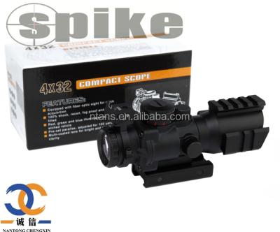 China Spike Compact Prism Scopes, 4X32 Matte Black Rifle Scope 4x32 prism for sale