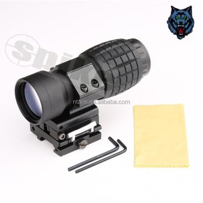 China Aluminum Alloy Spike Sight With Flip To Side 20mm Rail Mount Hunting 3X Magnifier Scope for sale